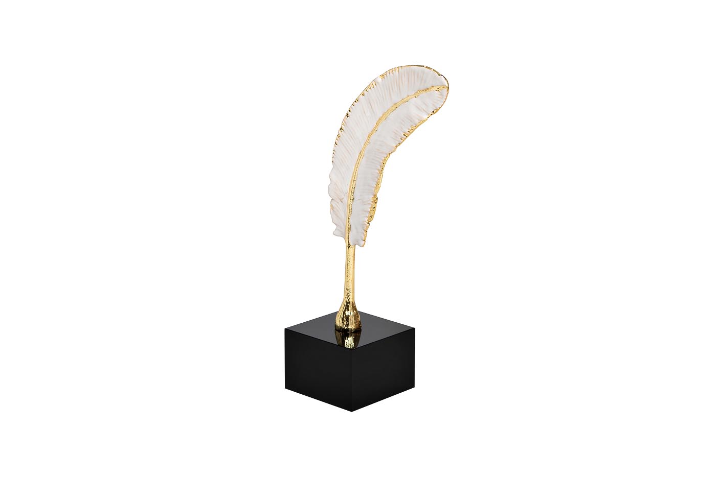 Статуэтка "Белое перо с золотом" 27см на подставке 55RD4140S