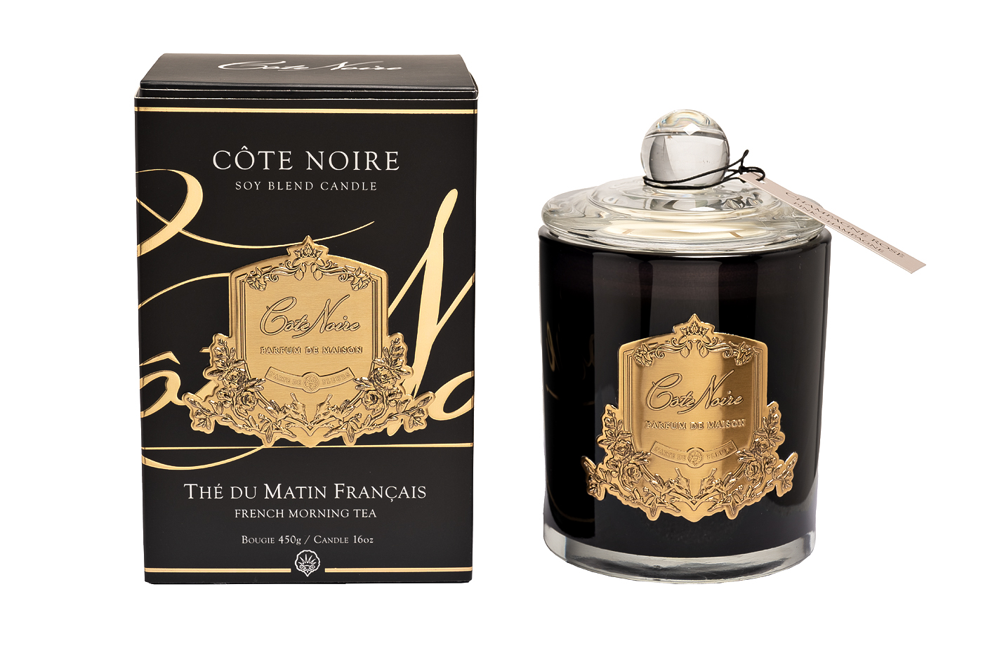 Свеча ароматическая French Morning Tea в стакане в упаковке