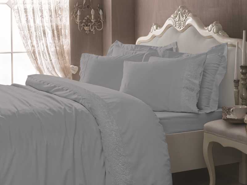 Комплект постельного белья Tivolyo Home ELEGANT серый